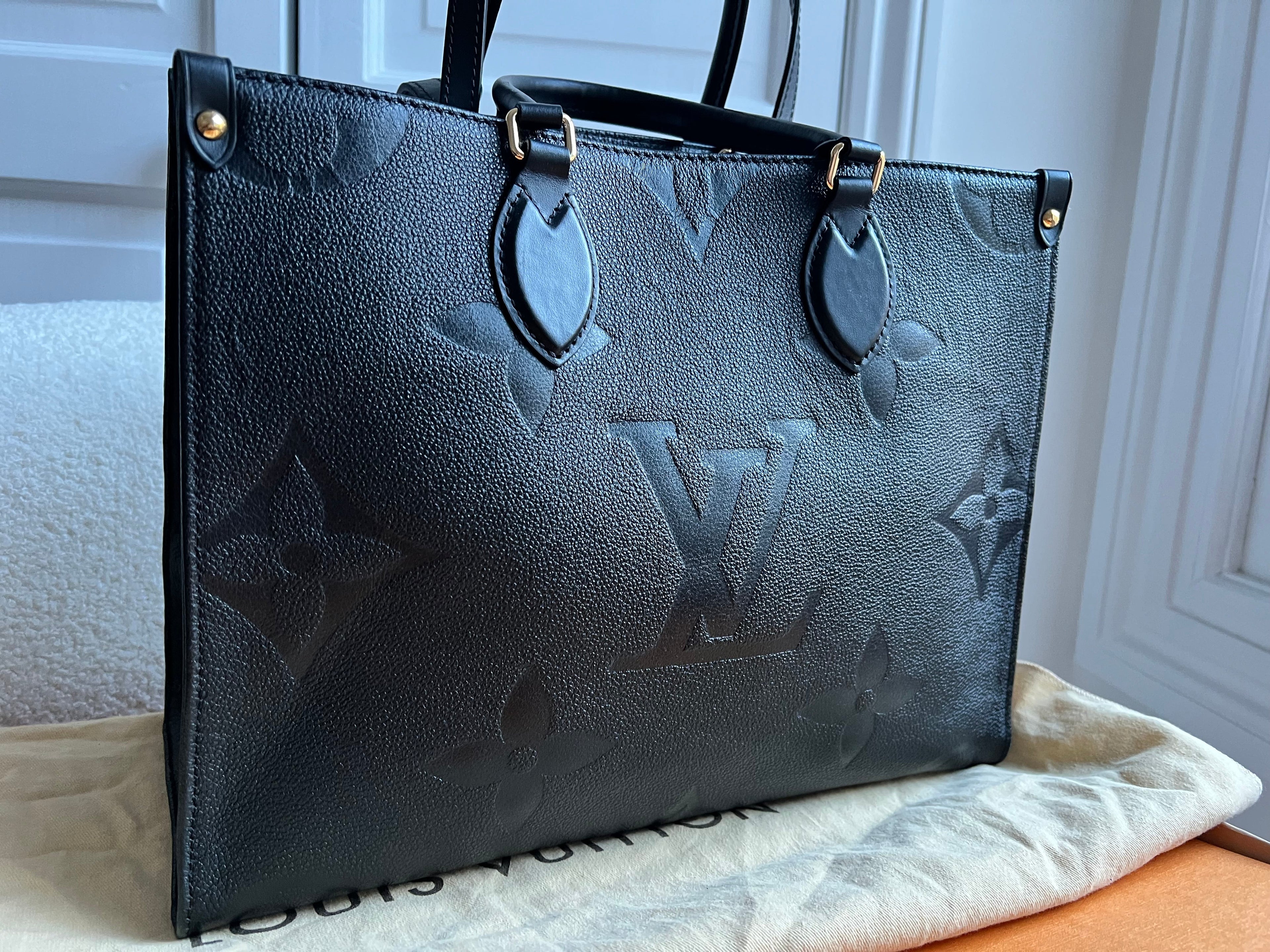 Louis Vuitton On the Go MM Black Empreinte (RRP £2,450)