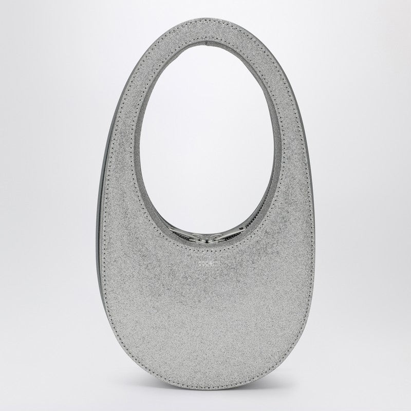 Coperni Silver Glitter Mini Swipe Bag Women