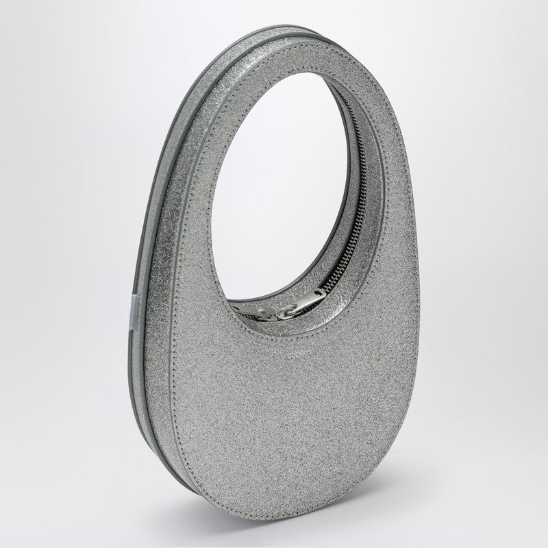 Coperni Silver Glitter Mini Swipe Bag Women