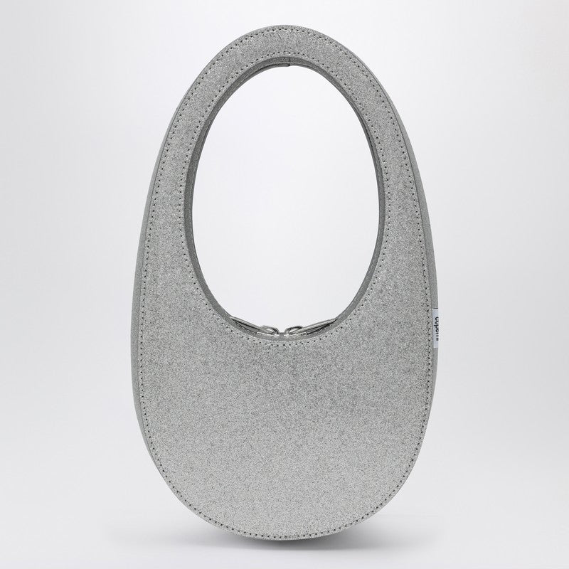 Coperni Silver Glitter Mini Swipe Bag Women