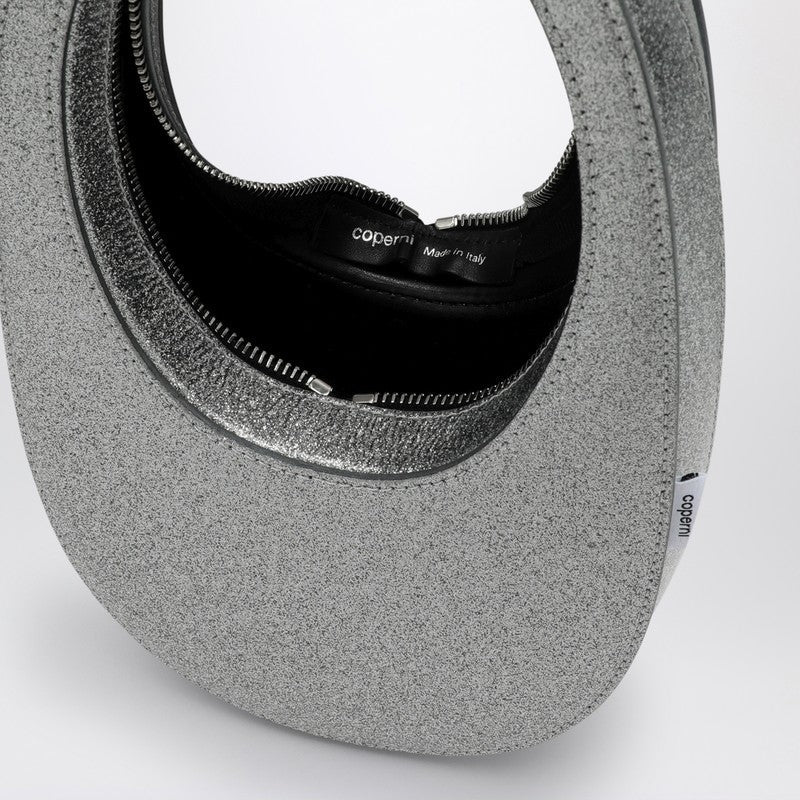 Coperni Silver Glitter Mini Swipe Bag Women