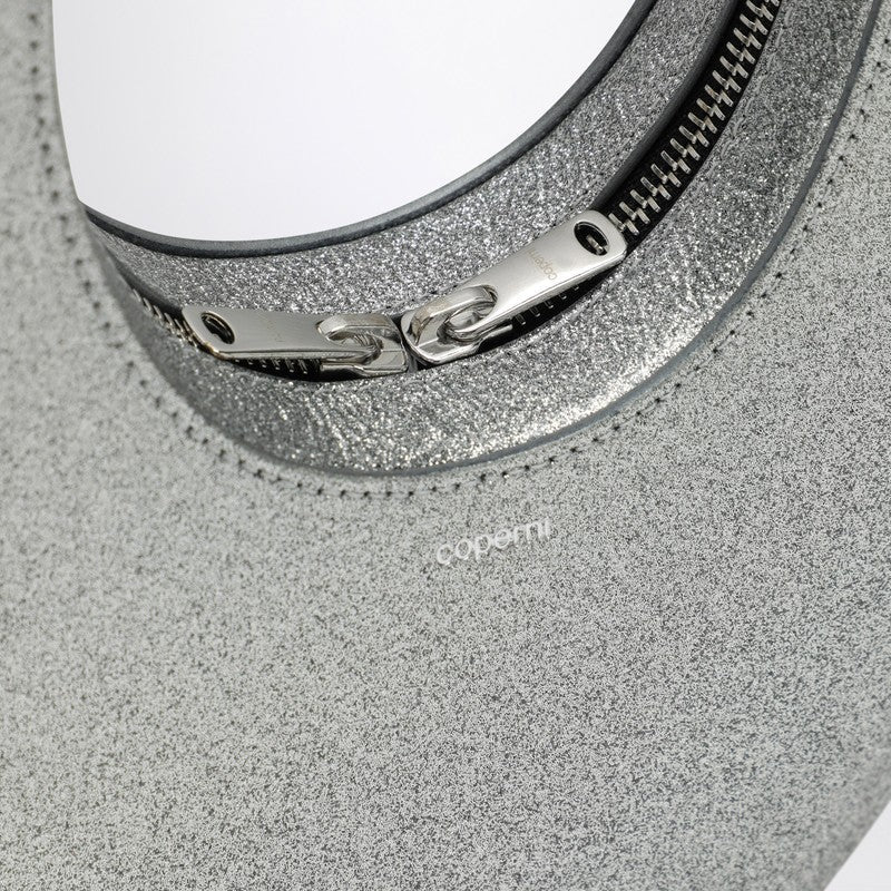 Coperni Silver Glitter Mini Swipe Bag Women