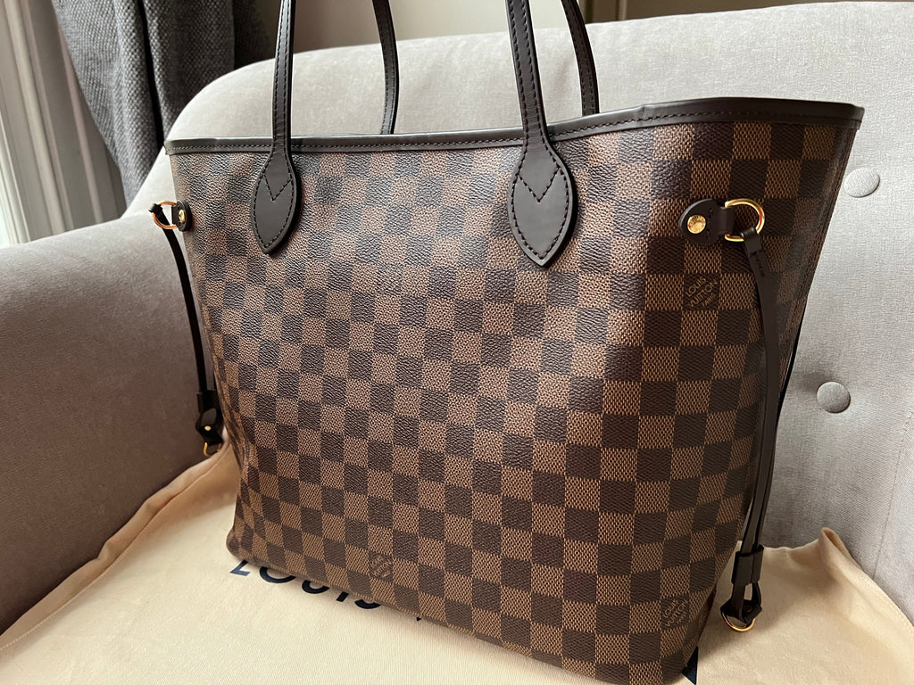 Louis Vuitton Neverfull MM Damier Ebene Rose Ballerine (RRP £1,410)
