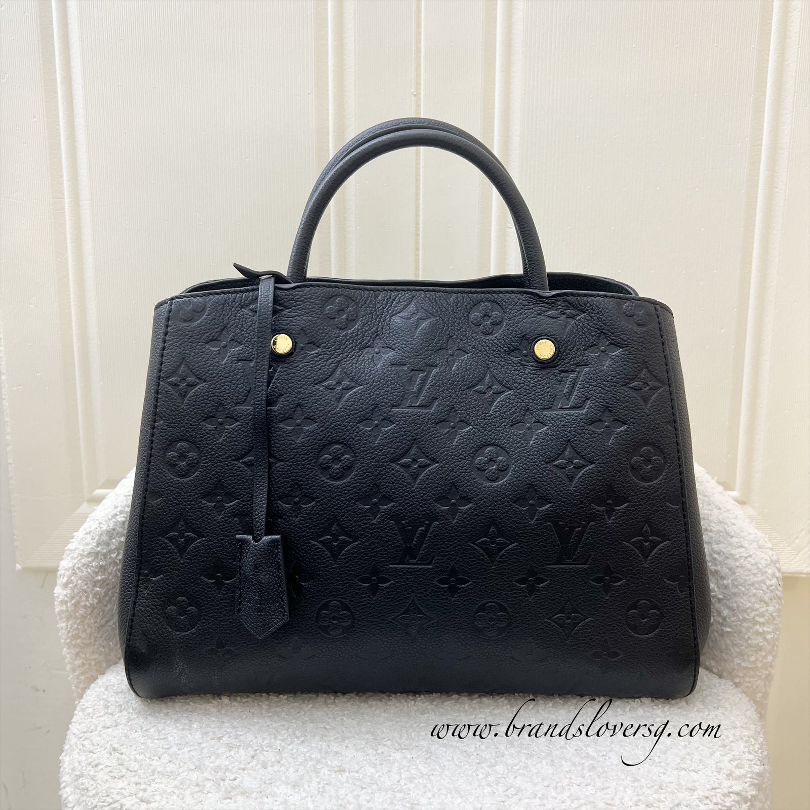 LV Montaigne MM in Black Empreinte Leather and GHW