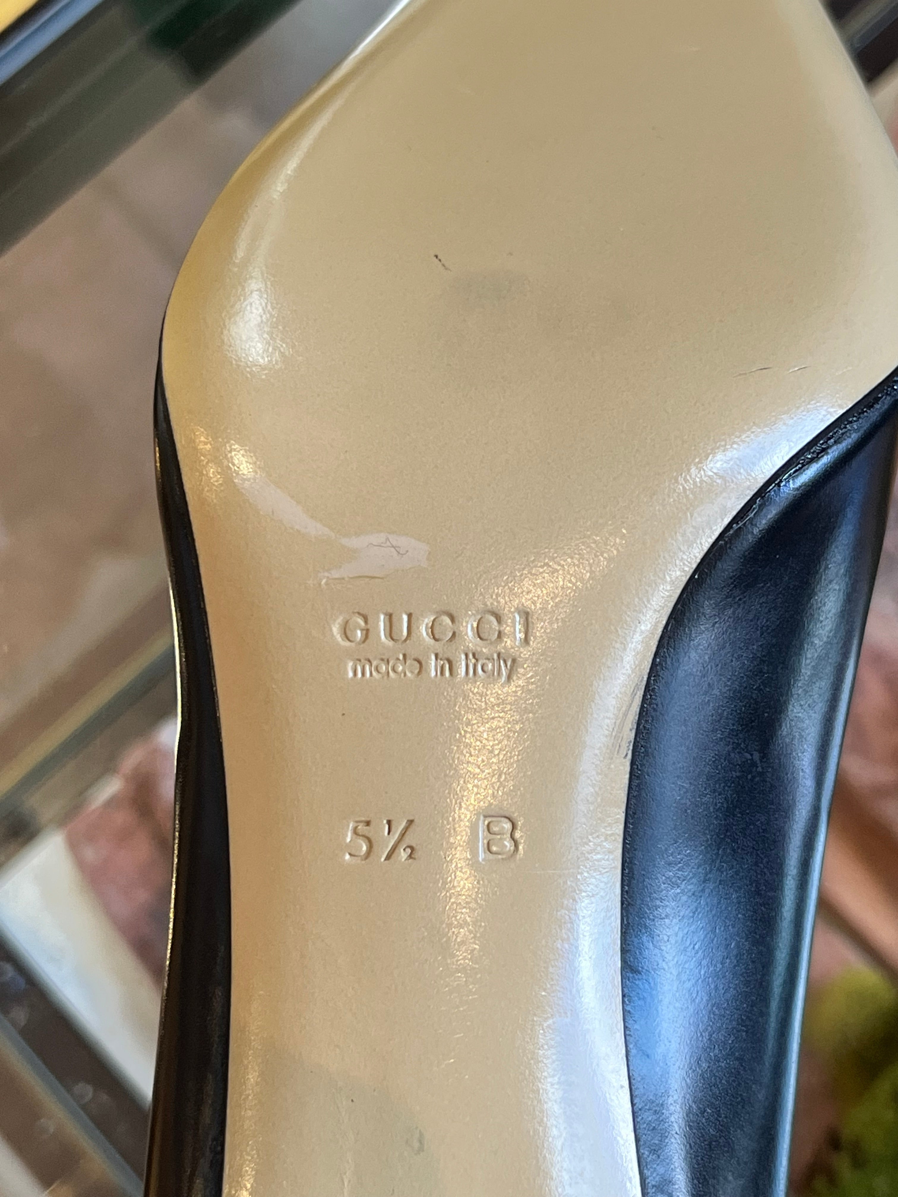 GUCCI Black Leather Pumps Sz 5.5