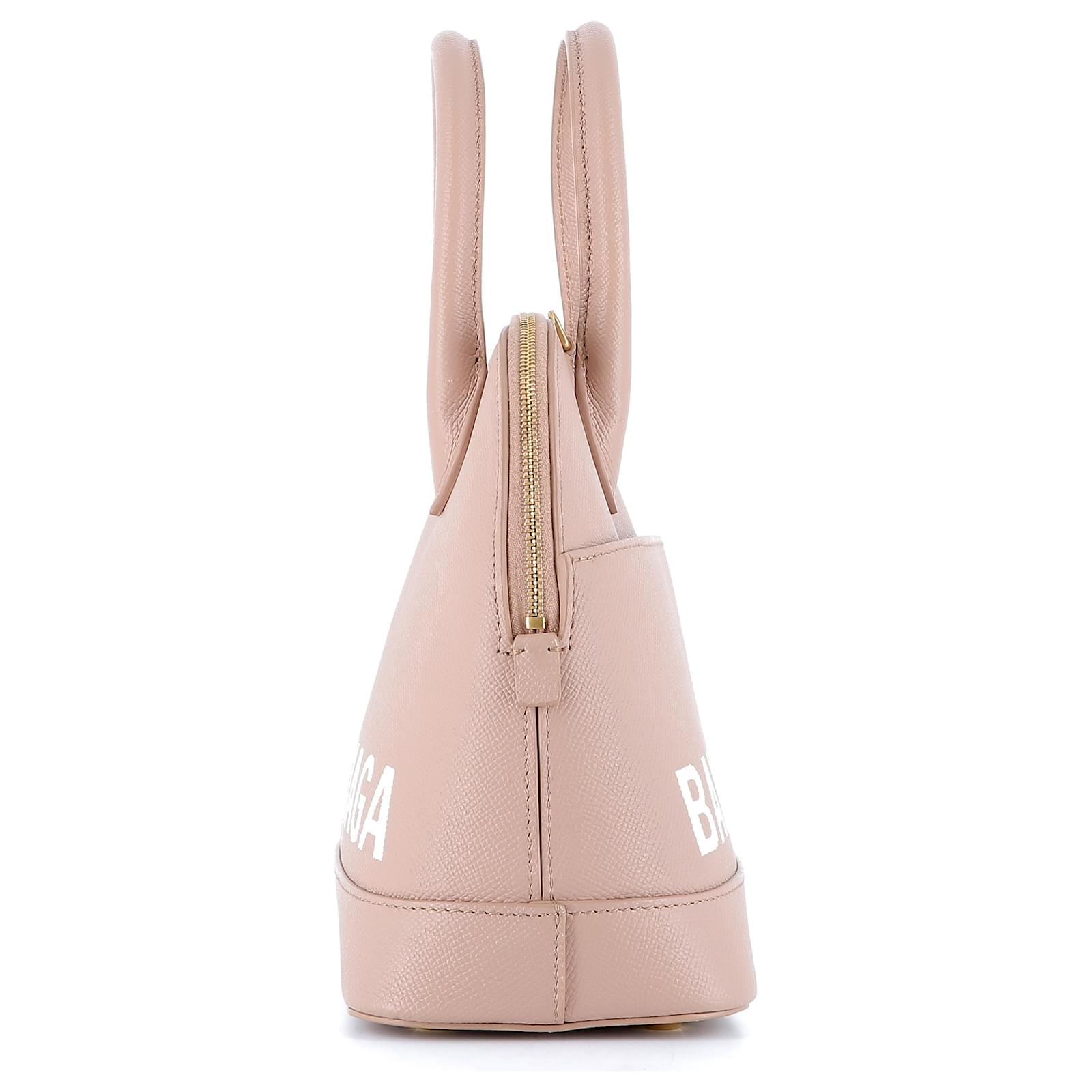 BALENCIAGA GRAINED CALFSKIN VILLE SMALL TOP HANDLE BAG