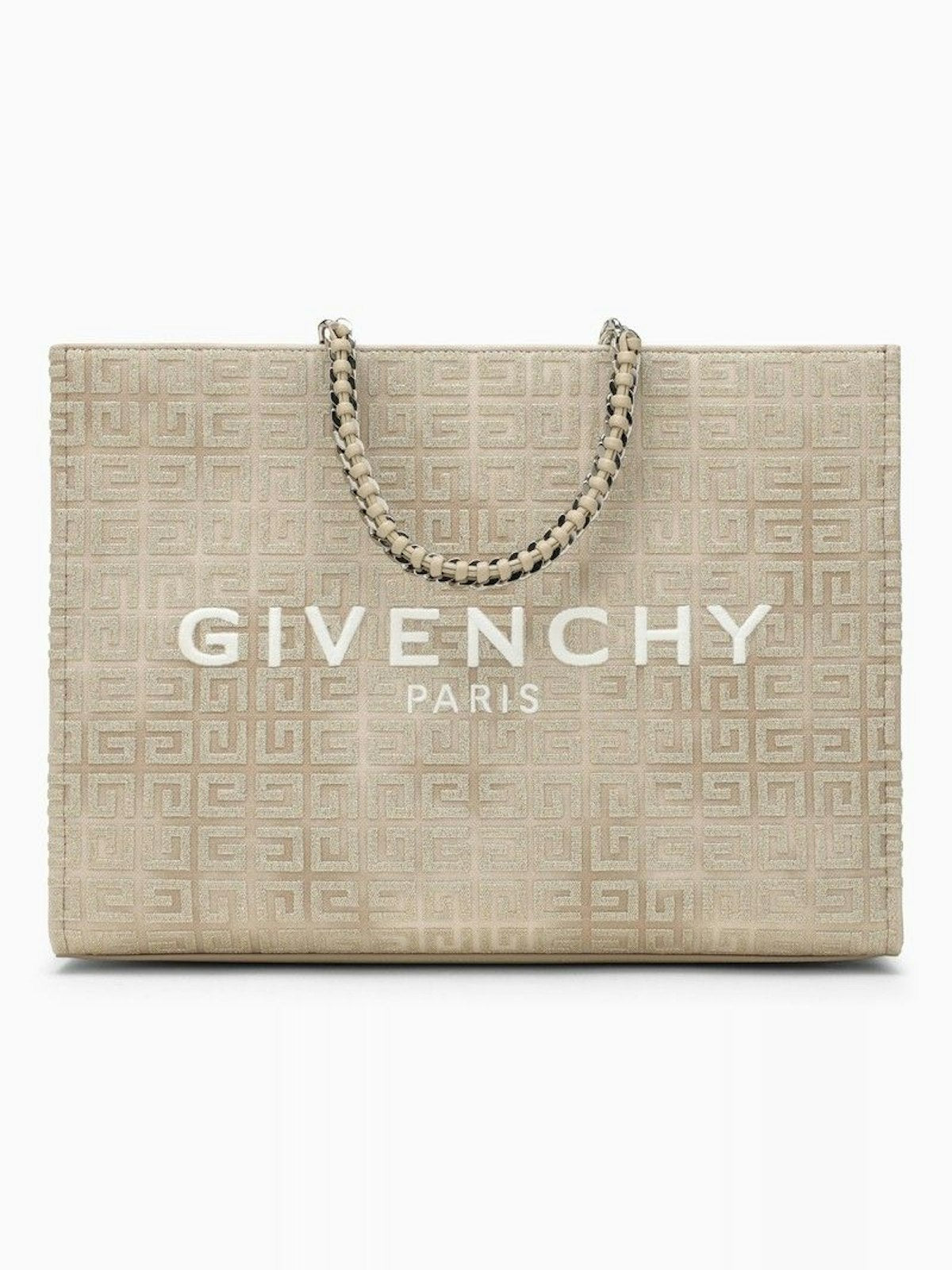 G-TOTE MEDIUM GOLD CANVAS WITH CHAIN