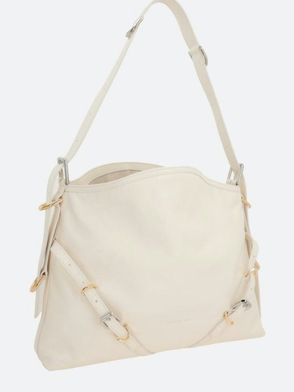 MEDIUM VOYOU BAG IN IVORY LEATHER