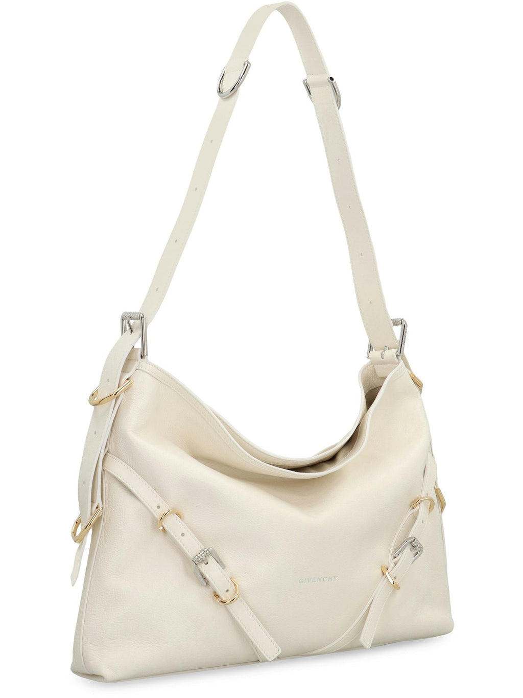 MEDIUM VOYOU BAG IN IVORY LEATHER