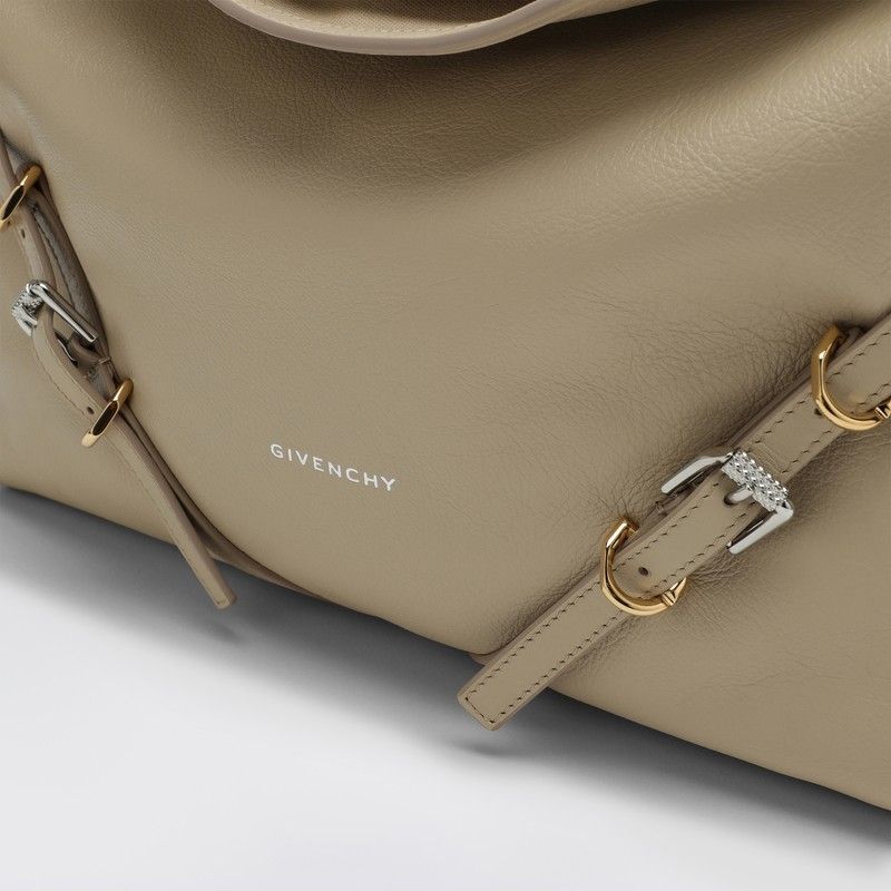 VOYOU MEDIUM LEATHER SHOULDER BAG