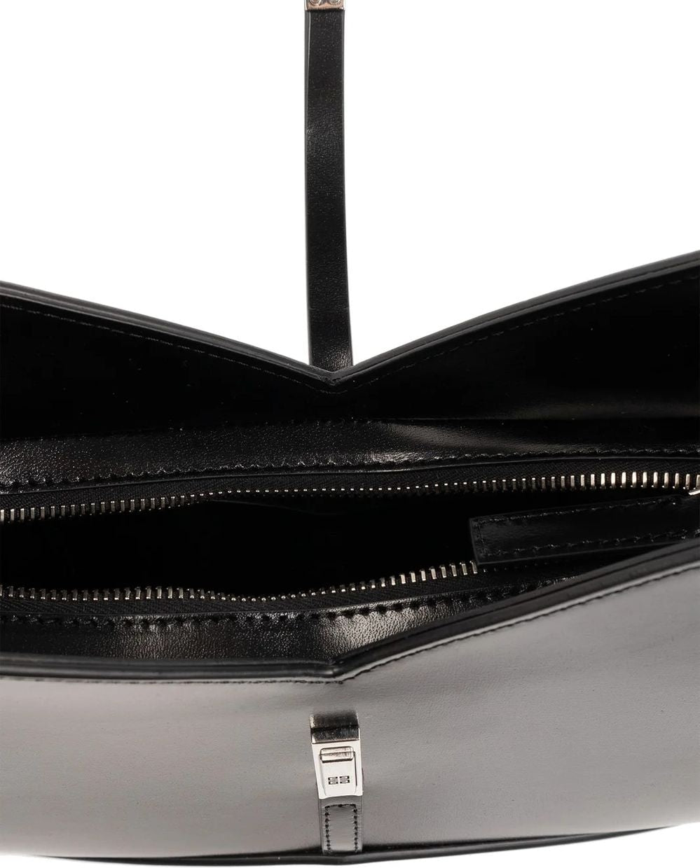 CUT OUT SMALL BLACK LEATHER BAG