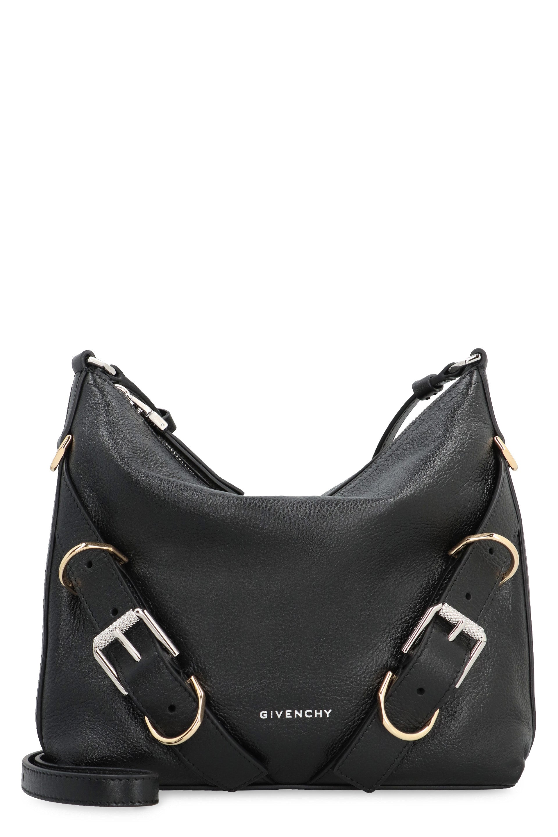 BLACK VOYOU S BAG SILVER LOGO ZIP