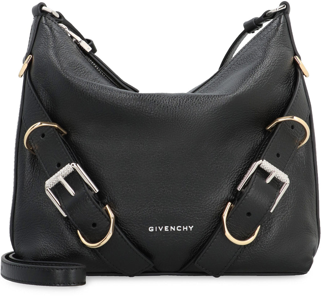 BLACK VOYOU S BAG SILVER LOGO ZIP