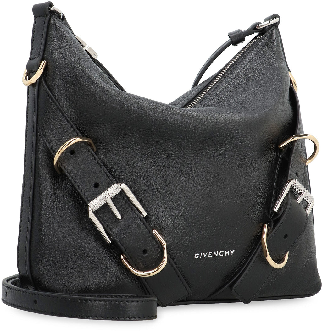 BLACK VOYOU S BAG SILVER LOGO ZIP