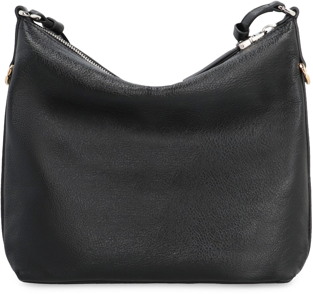 BLACK VOYOU S BAG SILVER LOGO ZIP