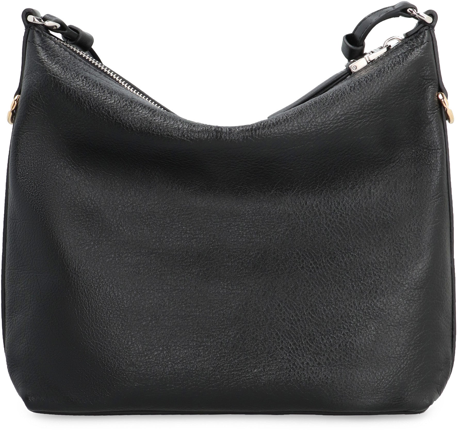 BLACK VOYOU S BAG SILVER LOGO ZIP