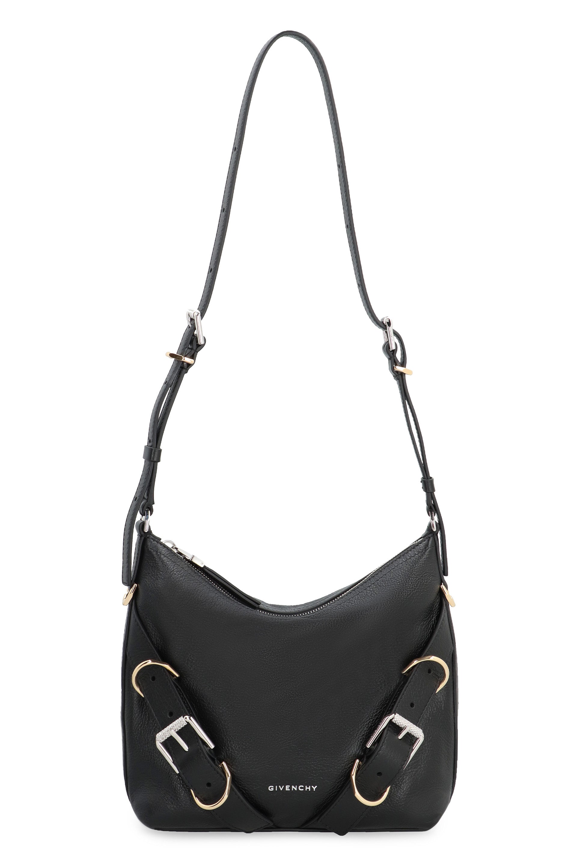 BLACK VOYOU S BAG SILVER LOGO ZIP