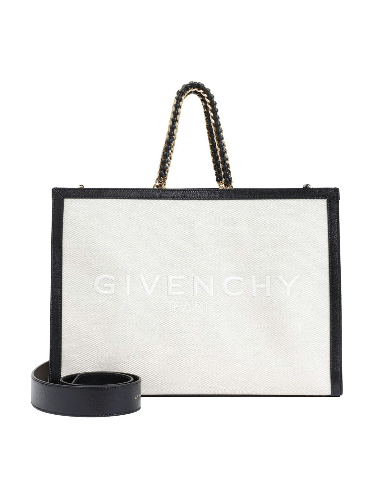 G-TOTE - MEDIUM FRAMED TOTE W/ CHAIN