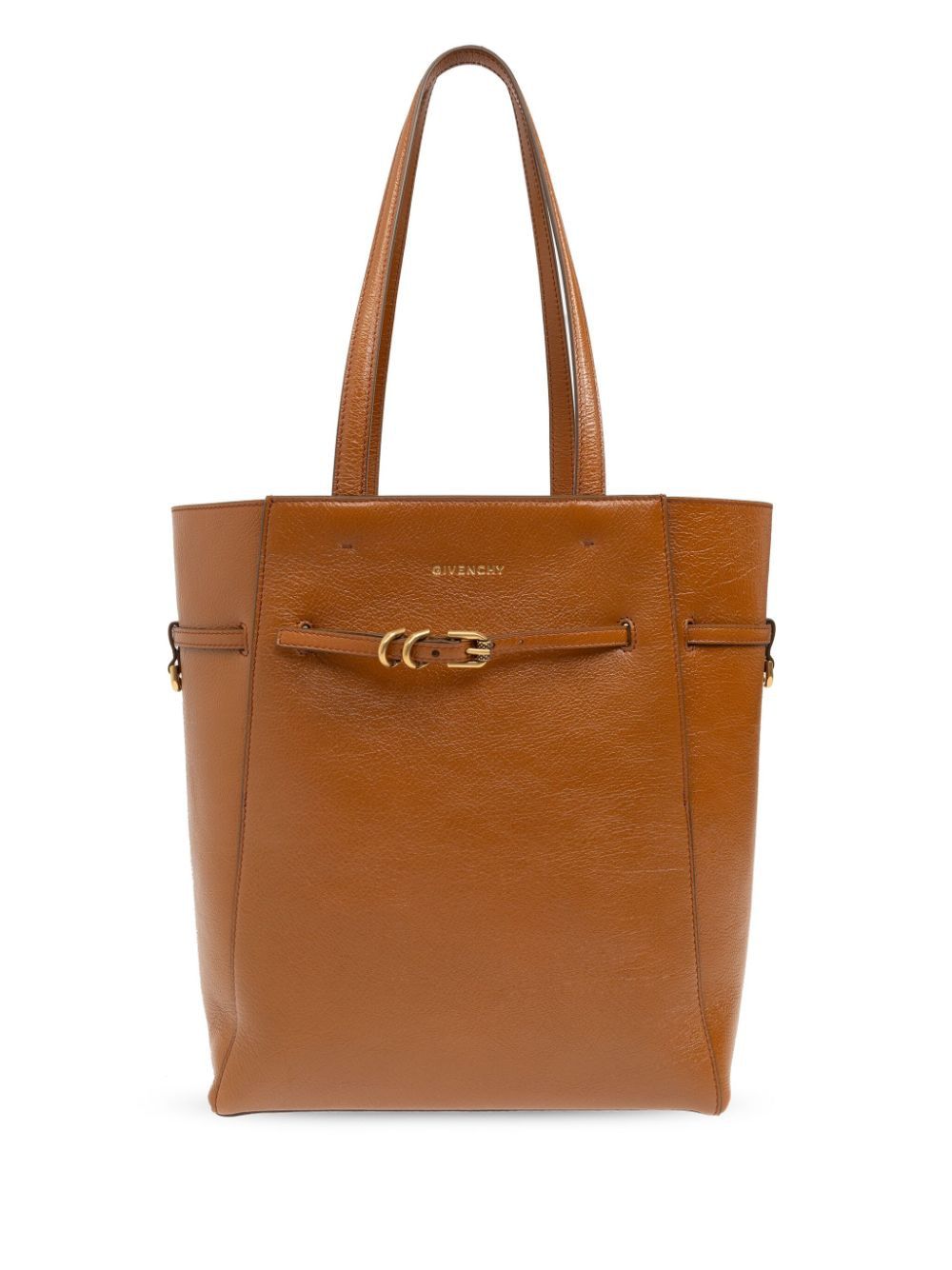 BROWN VOYOU S TOTE GOLD LOGO