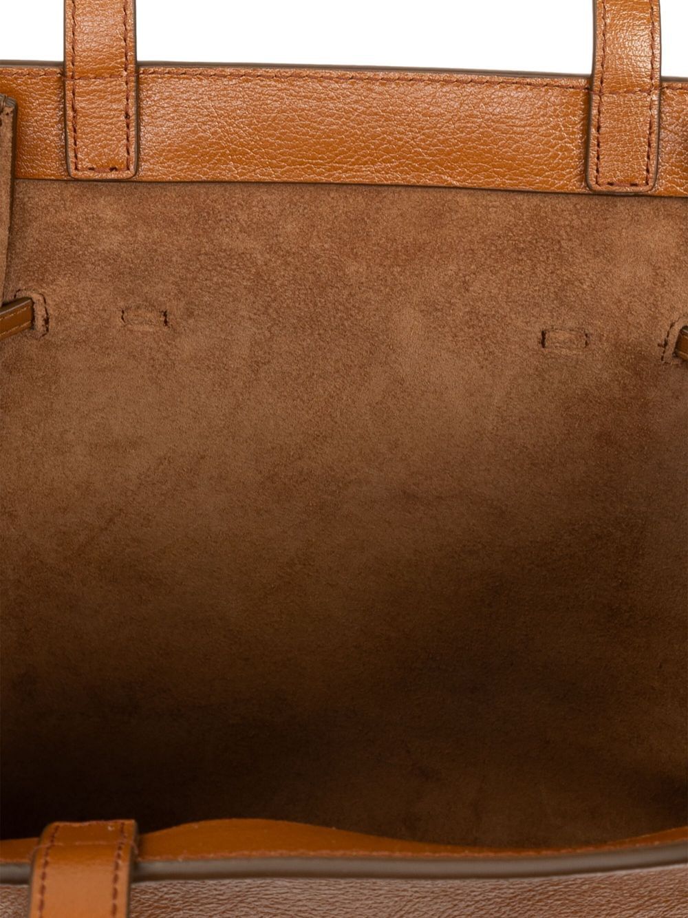 BROWN VOYOU S TOTE GOLD LOGO