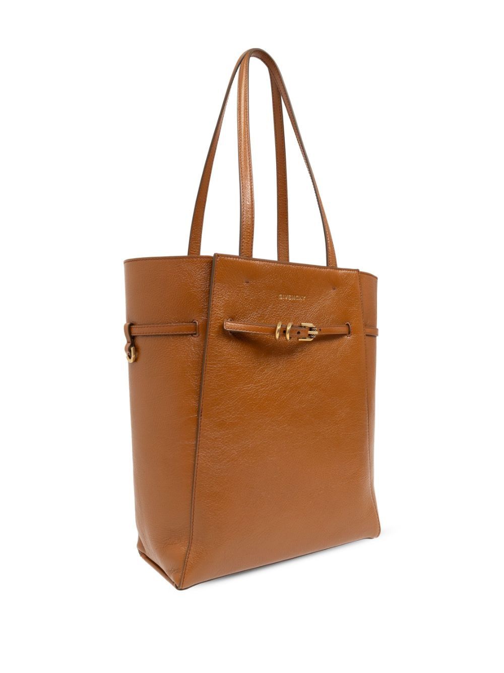 BROWN VOYOU S TOTE GOLD LOGO