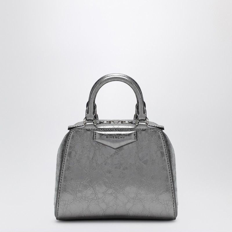 SILVER GREY ANTIGONA CUBE NANO BAG