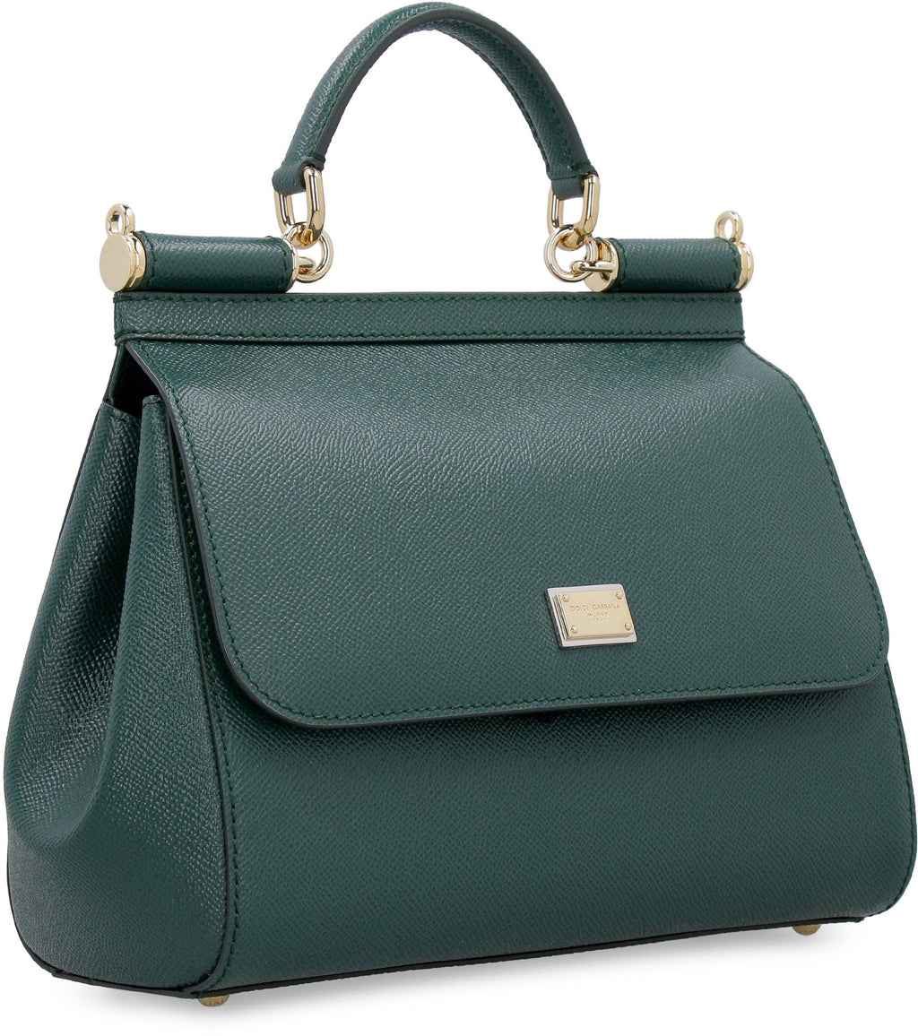 DARK GREEN SICILY LARGE HANDBAG