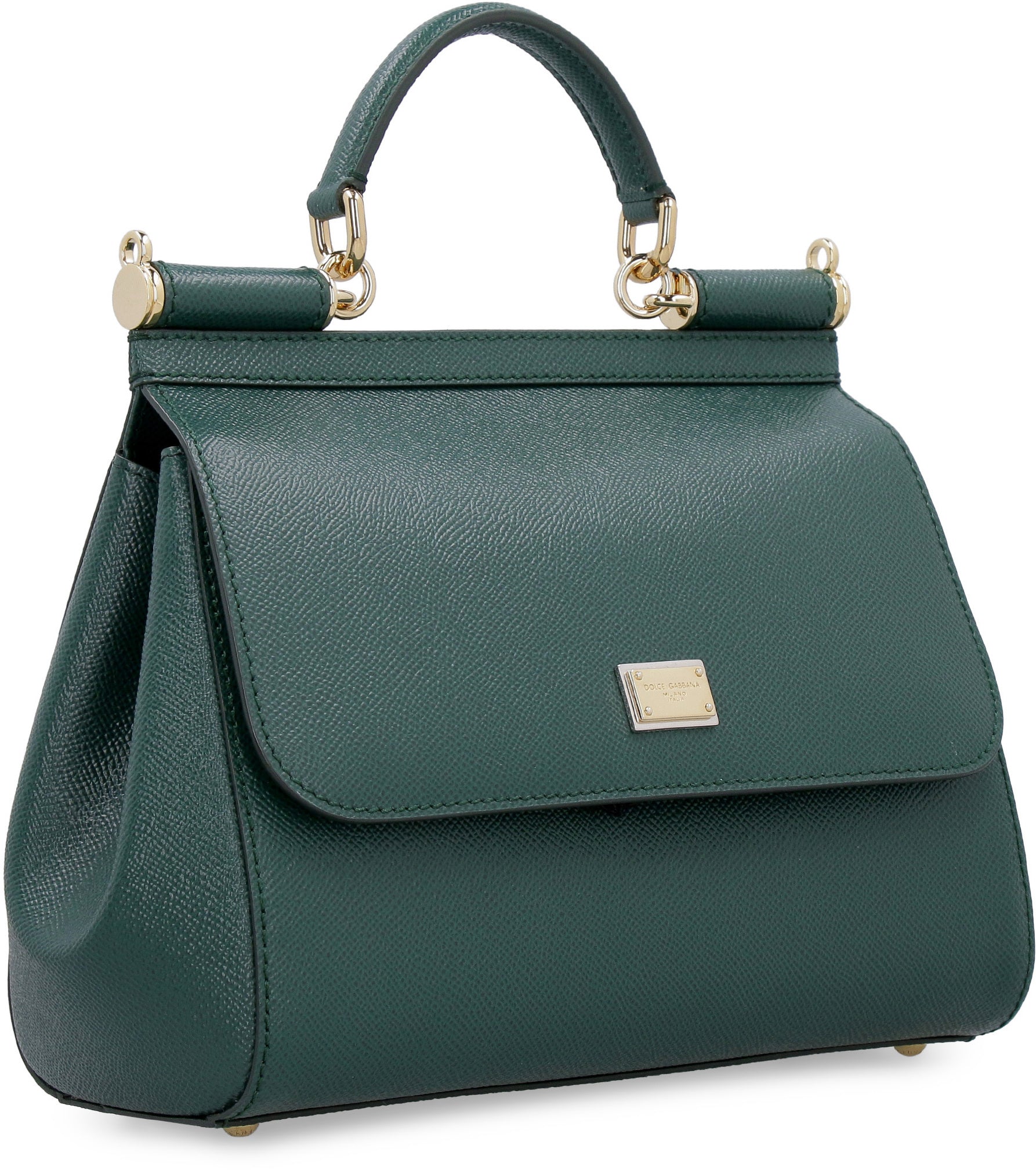 DARK GREEN SICILY LARGE HANDBAG