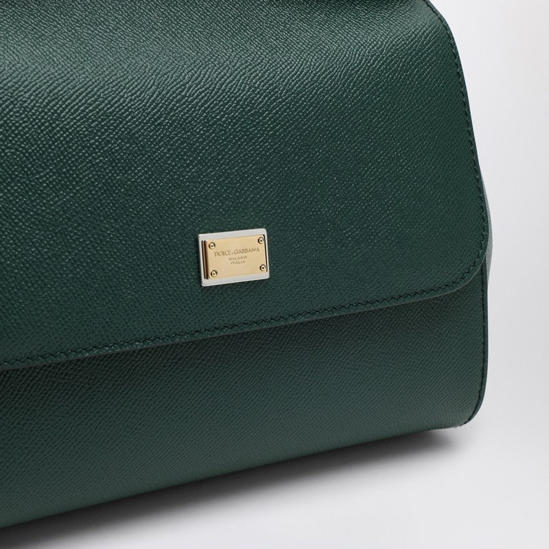 Dolce&Gabbana Large Dark Green Sicily Hand Bag Women