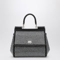 Dolce&Gabbana Black Sicily Medium Handbag With Crystals Women