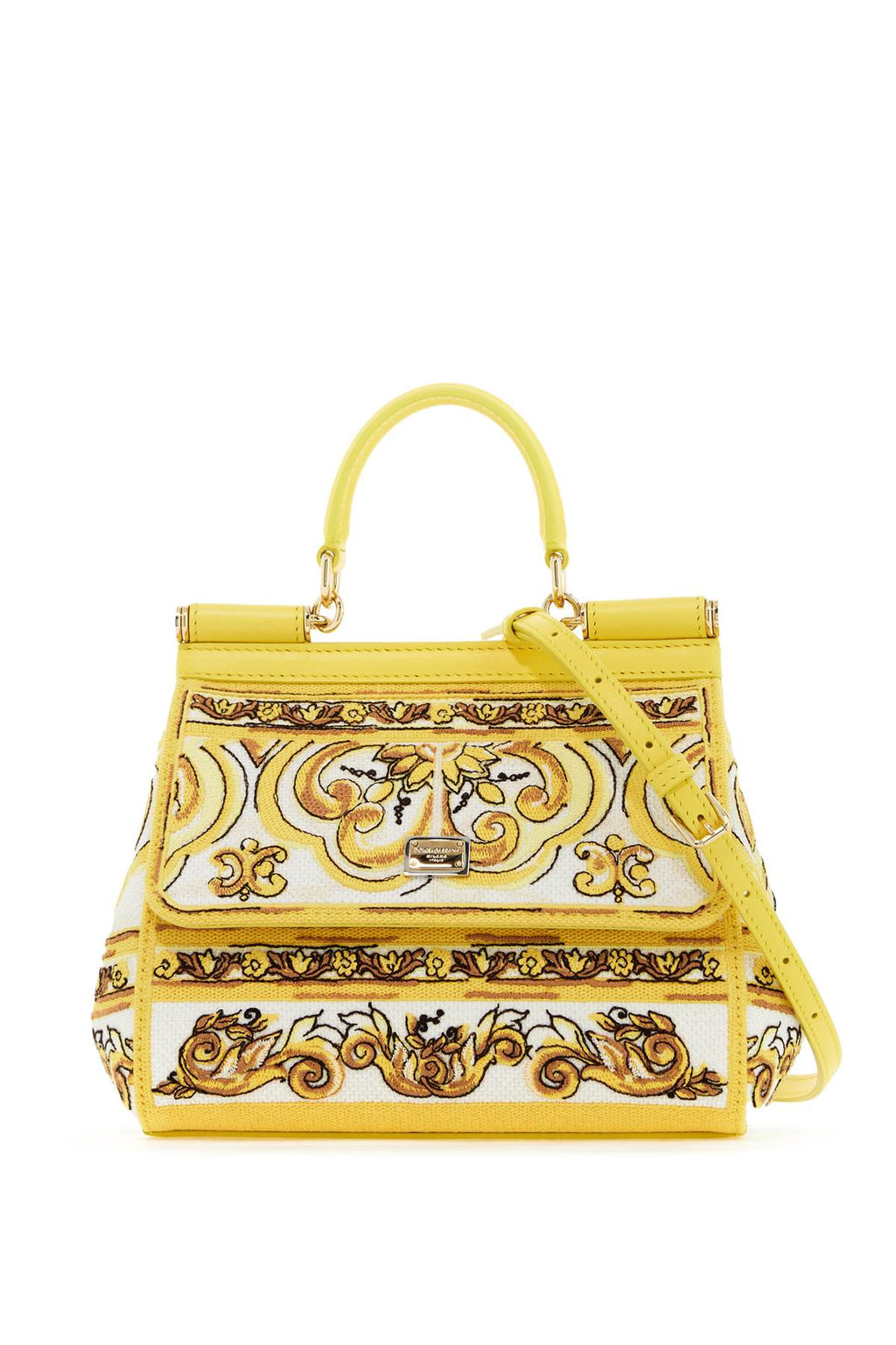 Dolce & Gabbana Medium Sicily Handbag With Maiolica Embroidery Women