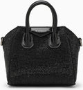 ANTIGONA MICRO BLACK BAG WITH RHINESTONES