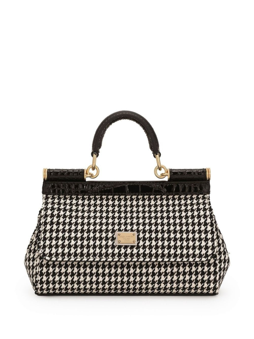 SMALL SICILY HOUNDSTOOTH TOTE BAG