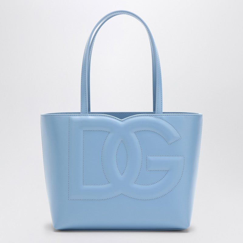 Dolce&Gabbana Dg Logo Light Blue Small Tote Bag Women