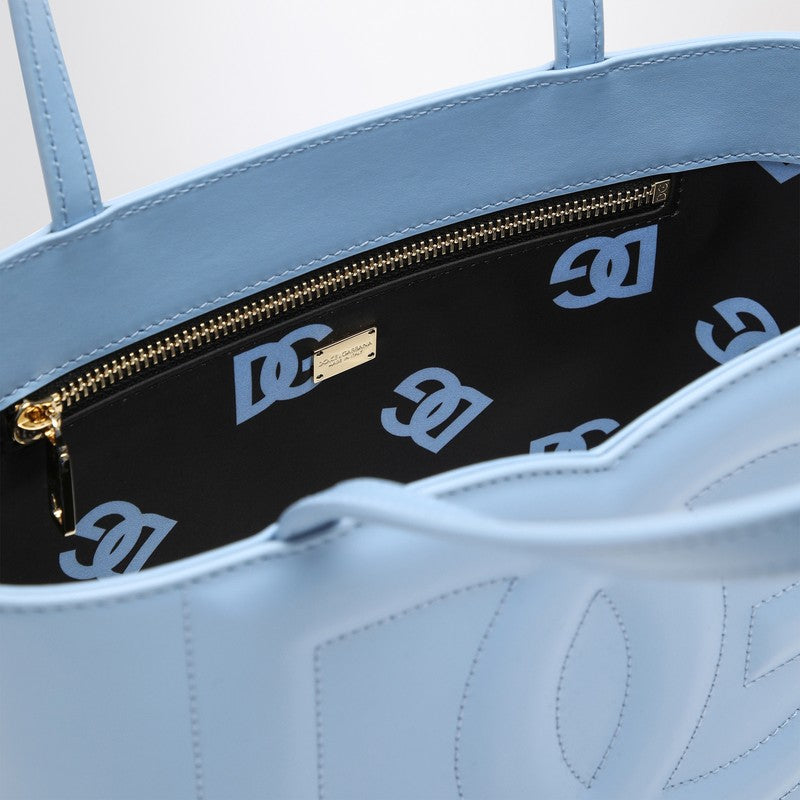 Dolce&Gabbana Dg Logo Light Blue Small Tote Bag Women