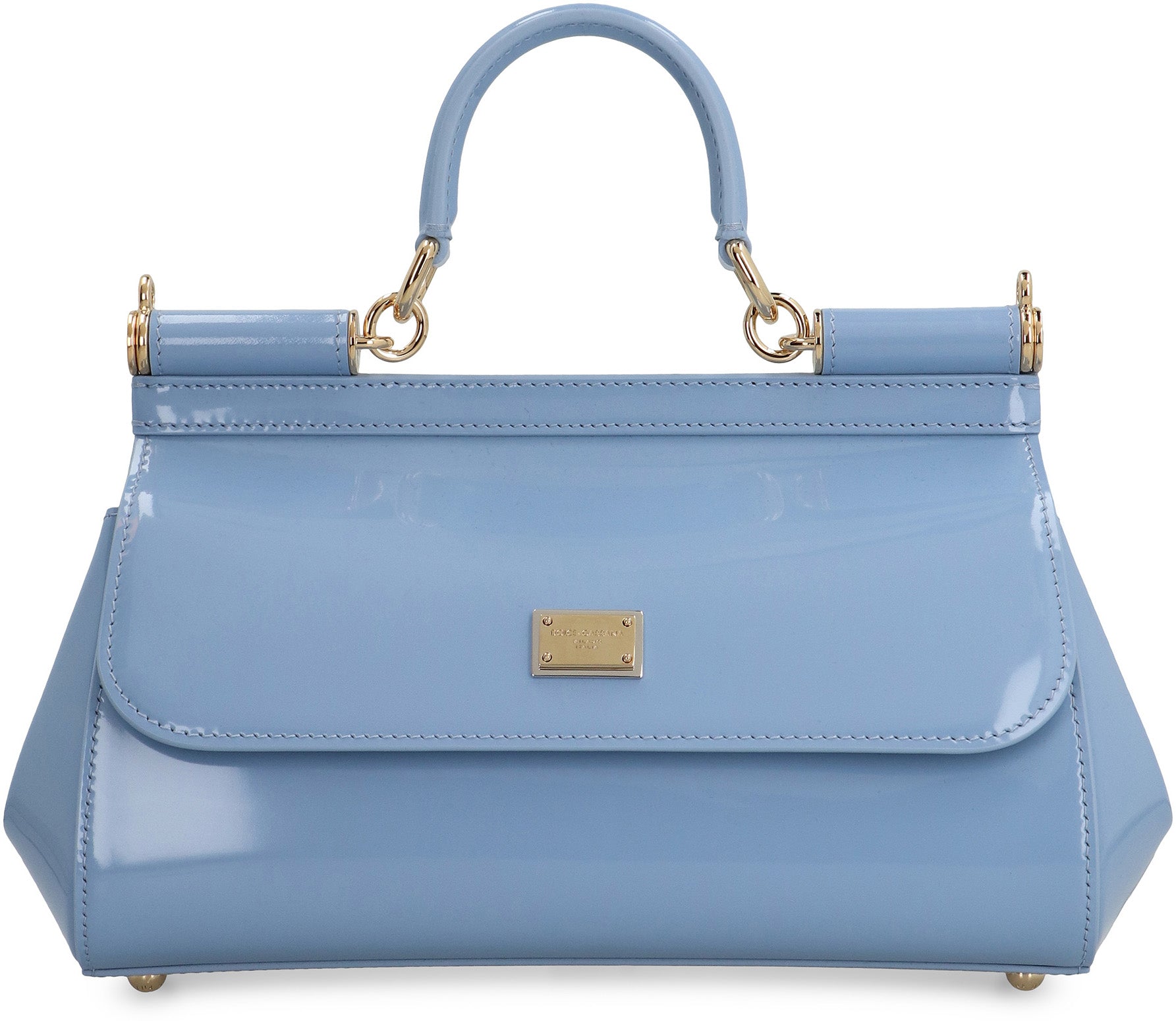 SICILY MEDIA PATENT LEATHER HANDBAG