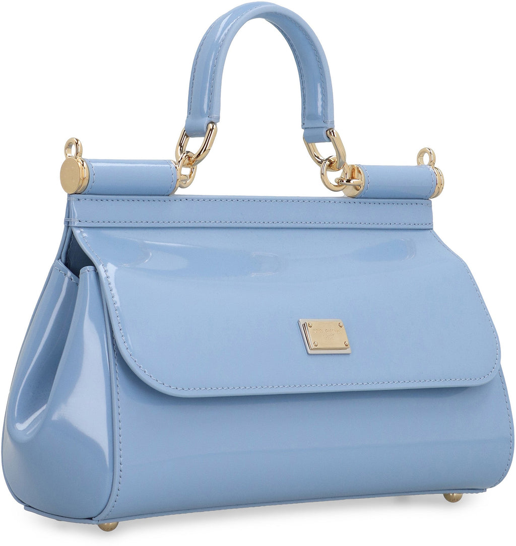 SICILY MEDIA PATENT LEATHER HANDBAG
