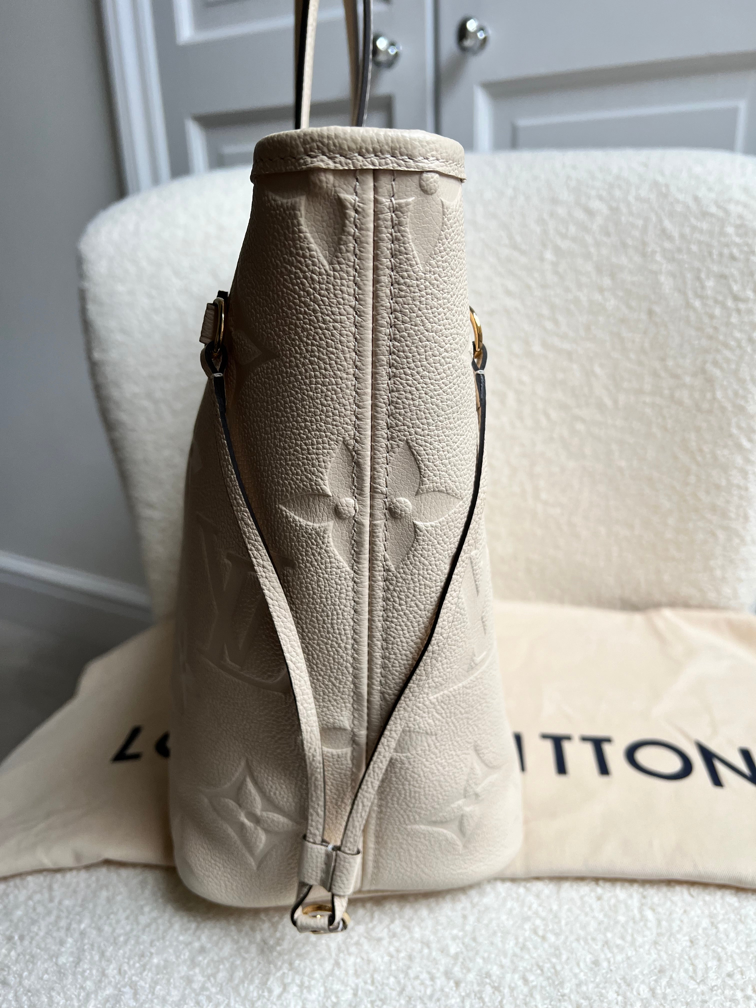 Louis Vuitton Neverfull MM Creme Empreinte (RRP £1,940)