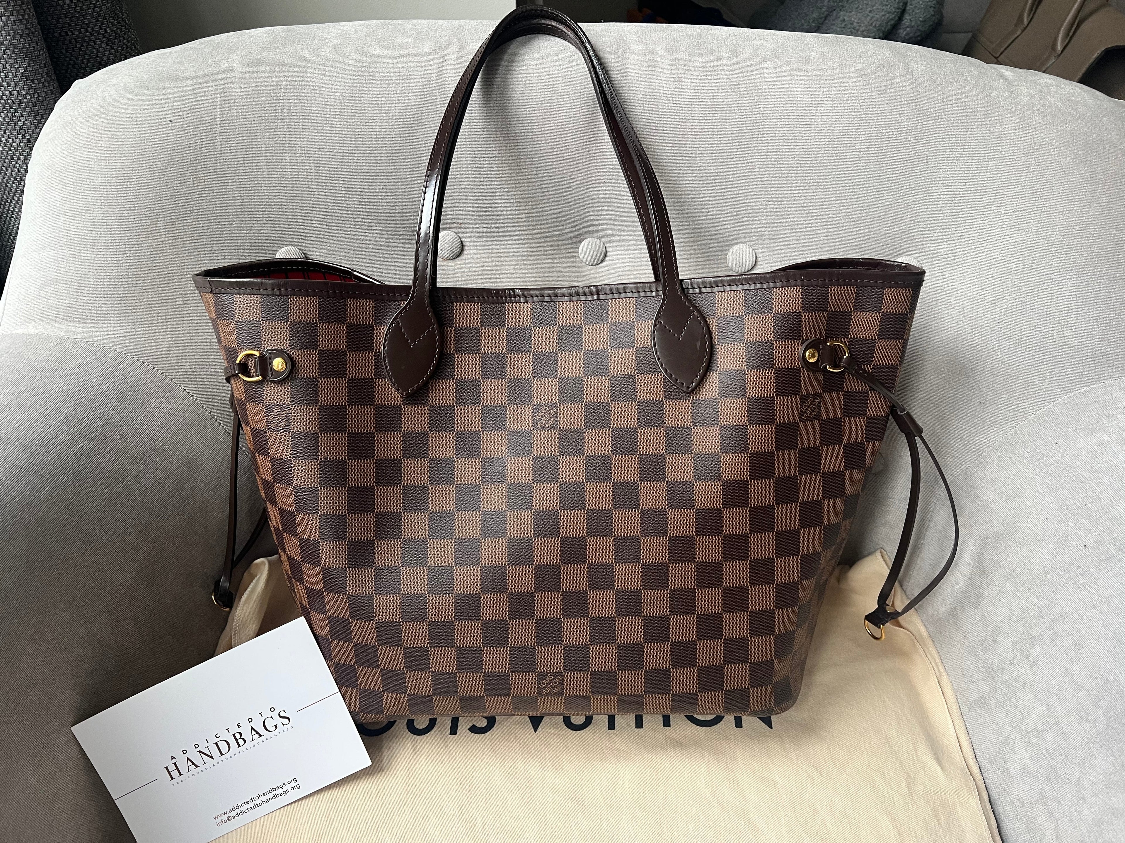 Louis Vuitton Neverfull MM Damier Ebene Cherry Interior (RRP £1,410)