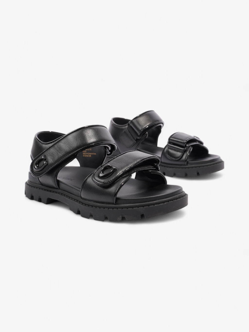 Coach Brynn Sandals Black Leather EU 36.5 UK 3.5