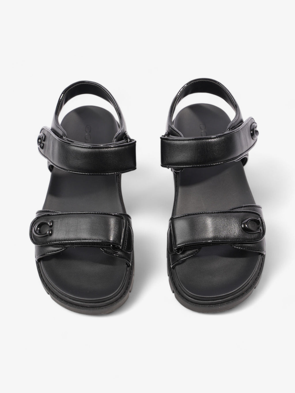 Coach Brynn Sandals Black Leather EU 36.5 UK 3.5