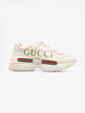 Gucci Rython Sneakers Beige / Green / Red Leather EU 38 UK 5