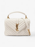Saint Laurent College Medium Cream Leather