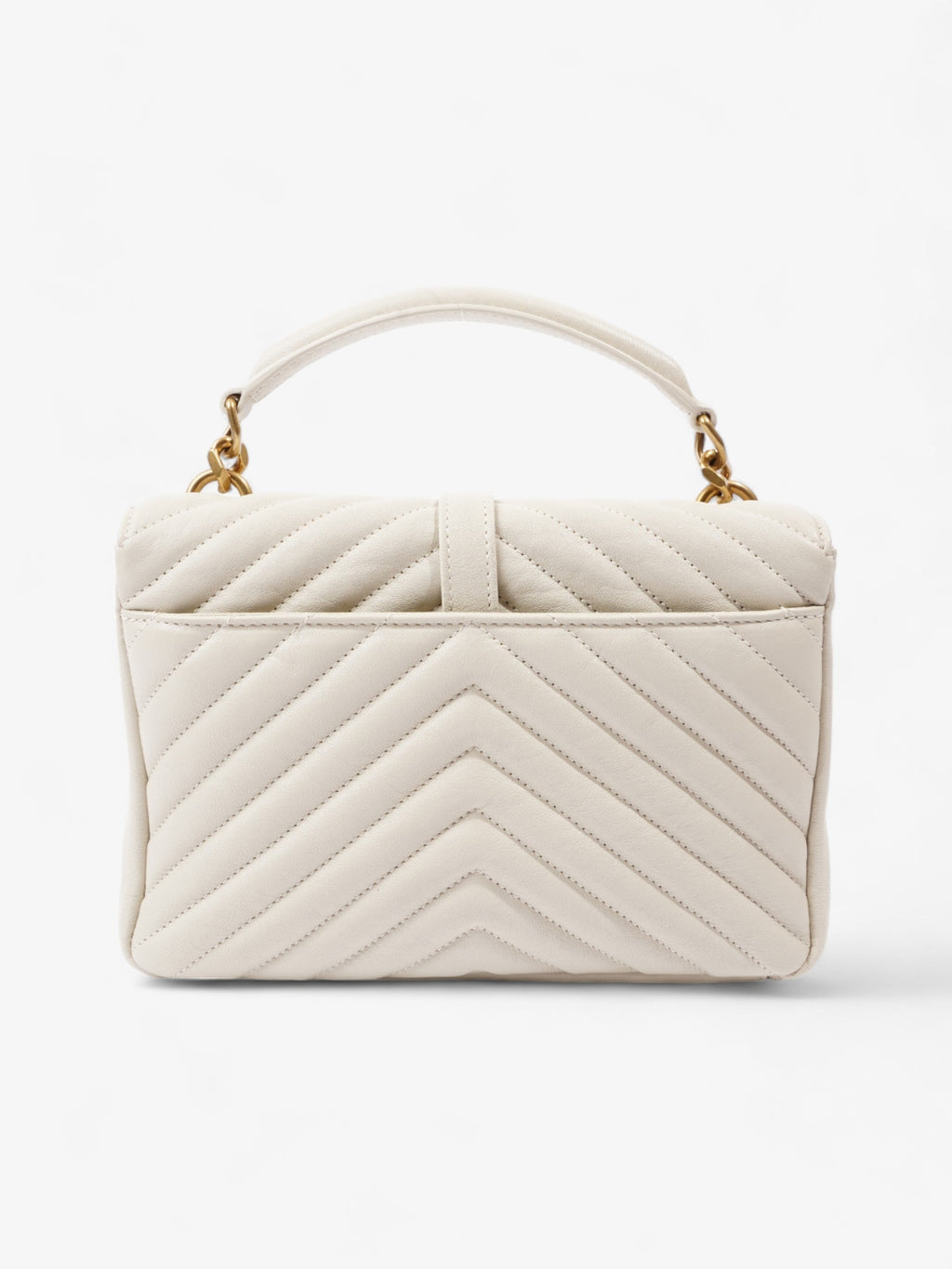 Saint Laurent College Medium Cream Leather