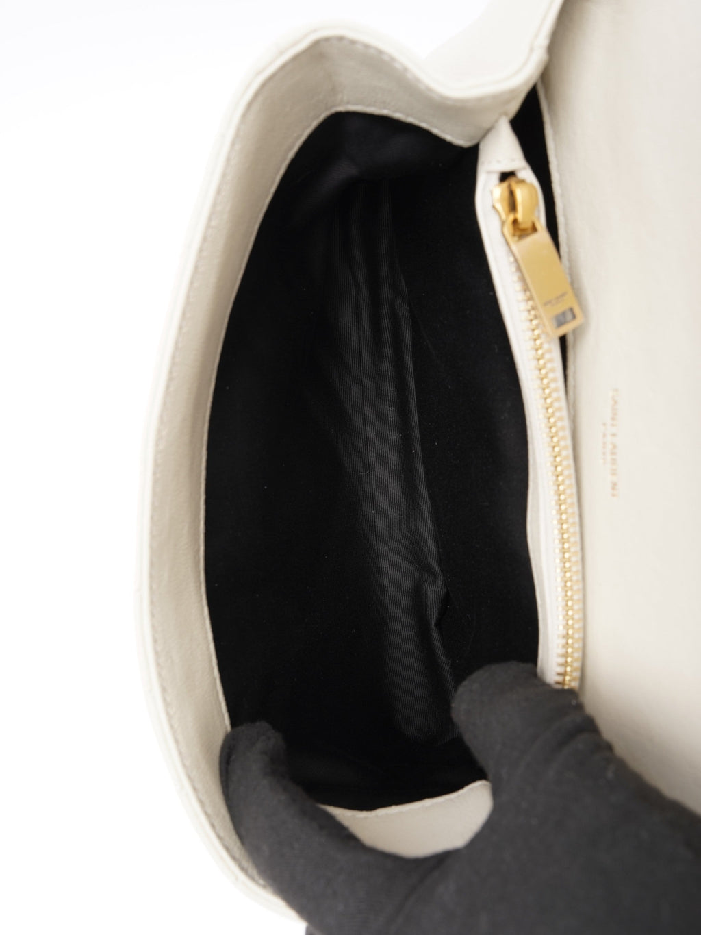 Saint Laurent College Medium Cream Leather