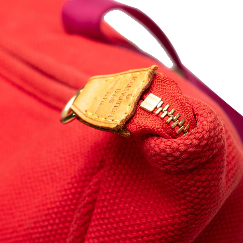 Red Louis Vuitton Antigua Cabas GM Tote Bag