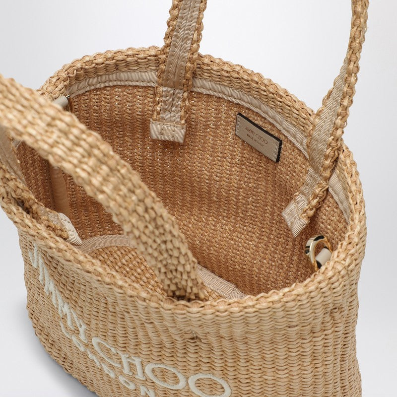 Jimmy Choo Small Beach Tote East-West In Natural Rafia Women