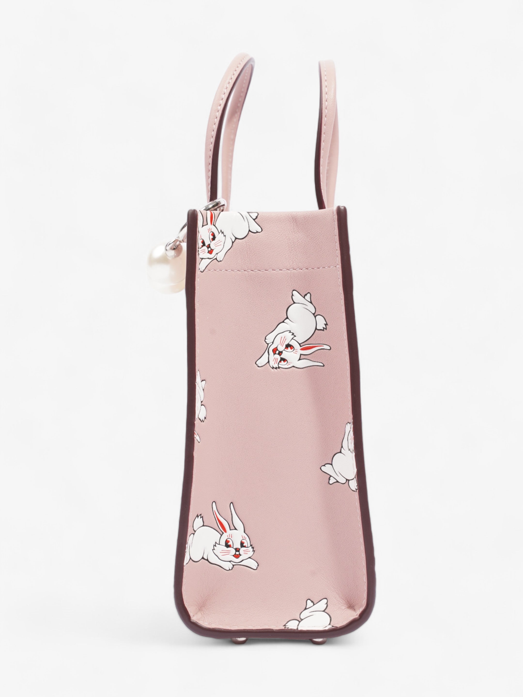 Coach Coach X White Rabbit Carry Tote Pink / White Leather Mini