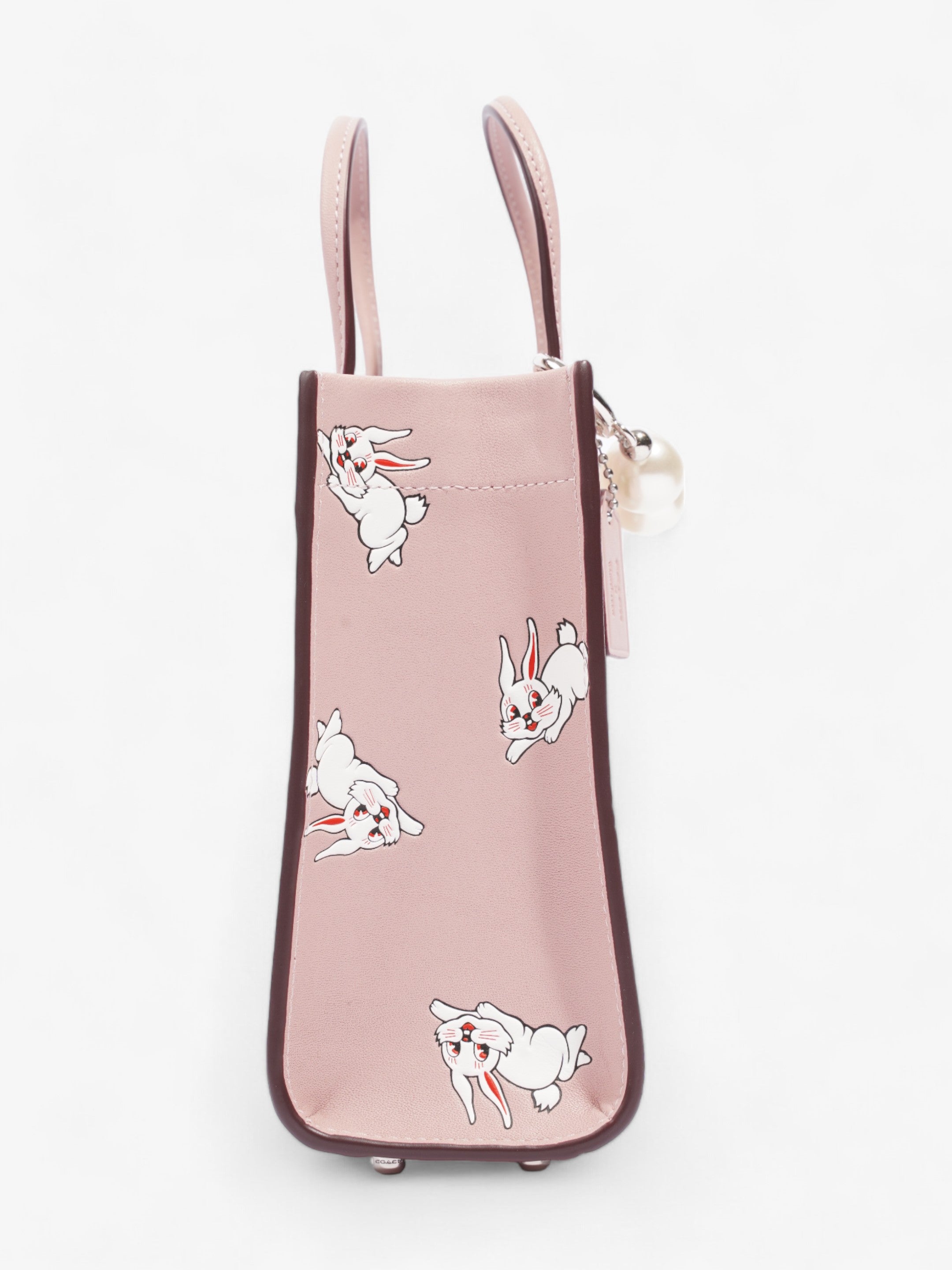 Coach Coach X White Rabbit Carry Tote Pink / White Leather Mini