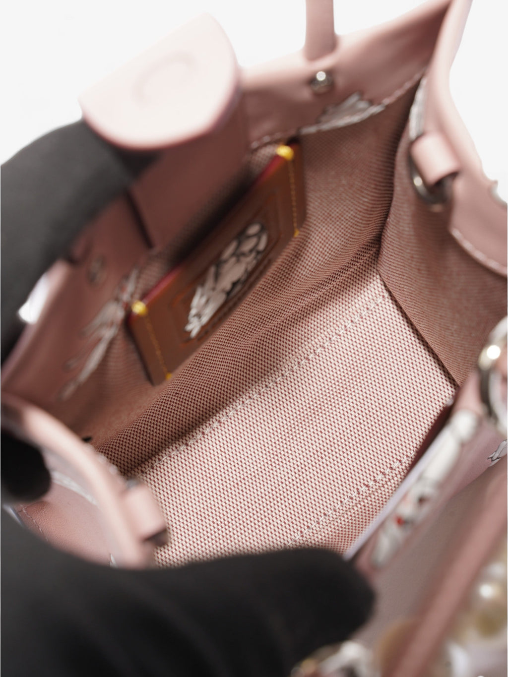 Coach Coach X White Rabbit Carry Tote Pink / White Leather Mini
